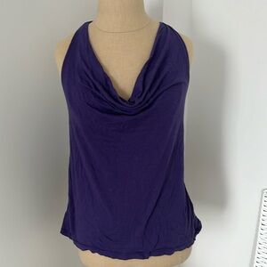 SPLENDID Purple Jersey Halter Tank Top